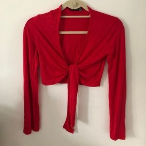 Red front tie up top